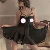 Kadınların Sweetwear Seksi Pijamalar Eğlenceli iç çamaşırı Dantel Sırsız Tekdüze Temptation Yay Dekorasyon Bayanlar Ana Sayfa Elbise Askı Nightwear Kadınları