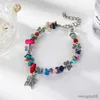 Bracelets 2023New Model Glamour Colored Natural Shape Butterfly Lobster Button Bracelet For Women Birthday Gift R230804