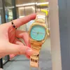 Lüks Erkek Kadınlar Unisex Saatler 36mm Eski TV Tarzı Dial Tasarımcı Altın Gündüz Hareketi İzle Paslanmaz Çelik Bantlı Bilek saat