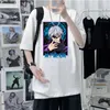 رجال القمصان gojo satoru jujutsu kaisen t-shirt anime المطبوعة الرجال النساء جماليات المحمل