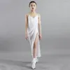 Scene Wear Kids Dancing Dresses For Girls White Mesh Latin Dance Competition Dress Ballroom Performance Clothes XS6157