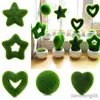 Planters Pots Creative Simulation Potted Plants Flocking Love Five-pointed Star Grass Ball Home Decorations Ornaments Gift R230614