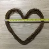 Decorative Flowers Heart-Shaped Rattan Wreaths Natural Twig Vine Rustic Vintage Decoration For Flower Shop Door Hanging