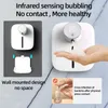 Bath Accessory Set Soap Dispenser Automatic Wall-Mounted Temperature Display Liquid Foam Dispensers Hand Sanitizer Machine