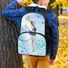 Skolväskor Forudesigns Gymnast Ballet Dancer Art Ryggsäckar för flickor Junior High Children Schoolbags Kid Girl Stor bokpåse Satchel