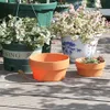 Planters krukor runt blomma kruka planterare inomhus växter dränering kruka liten kruka växer potten skrivbordsgryta trädgård blomkruka r230614