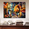 High Quality Canvas Art Cafe in The Old City Handcrafted Oil Paintings Urban Streets Modern Wall Decor