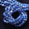 ビーズLS天然石濃い青色の火の老化オニキスの丸いゆるんで宝石を作る15 ''ストランド6/8/10mm DIYブレスレットネックレス