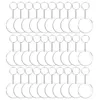 487296pcs Acrylique Transparent Cercle Disques Ensemble Porte-clés Effacer Rond Acrylique Porte-clés Blancs Porte-clés pour DIY Transparent12784312317S