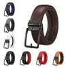 Bälten Lannyqveen Fashion Men's Leather Belt Automatic Hollow Buckle Two-Layer Cowhide Manufacturer Wholesale