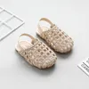 Baby Braided Sandals for Girls Kids Fashion Hollow Out Leather Shoe Soft Sole Retro Princess Slippers Beach Shoes 230613