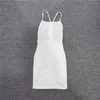 Été mince blanc moulant maigre Slip robe slim wrap hip sexy racerback dress été