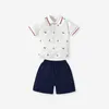 Abbigliamento Estate Novità Polo di piccole e medie dimensioni Pantaloncini Set per bambini in cotone con risvolto a maniche corte in due pezzi 202.3