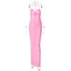 Casual Dresses Women Sexy Backless Bandage Strap Bodycon White Maxi Dress Party Vacation Prom Evening Summer Long