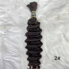 Hair Bulks Bulk Human Hair Deep Wave For Braiding Deep Curly No Weft Brazilian Hair Extensions 100 Grams Can Customized Color 230613