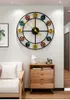 Zegary ścienne retro rzymski zegar metalowy metal Cicha minimalizm żelazny dom domowy wjazd w hali kuchennej wystrój wiszący zegarek