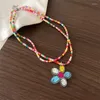 Choker Koreaanse Persoonlijkheid Mode Kleurrijke Kralen Graffiti Acryl Bloem Vlinder Ketting Vrouwelijke Eenvoudige Trend All-Match Sieraden Gift