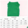 Hondenkleding Pet Mti Colors 4 Size Summer Solid T Shirts Kleding Classic Puppy Small Cotton Dh0284 T03 Drop Delivery Home Garden Supp Dhivn