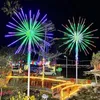 ديكور حديقة في الهواء الطلق LED Fireworks Light Christmas Tree 20pcs فروع ملونة تغيير المناظر الطبيعية