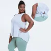 Chemises actives femmes grande taille sans manches Yoga hauts de sport respirant chemise d'entraînement séchage rapide course Fitness vêtements