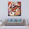 City Life Landscape Canvas Art Air Clown Dipinto a mano Kinfe Painting for Hotel Wall Modern