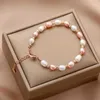 Armband Nya trendiga pärlor armband för kvinnor flickor Elegant pärla lyxiga smycken bröllopspresent R230614