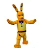 Sprzedaż fabryki gorące pięć nocy w Freddy's FNAf Toy Creepy Yellow Bunny Mascot Cartoon Cartoon Cairing