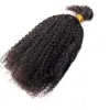 Hair Bulks Mongolian Afro Kinky Curly Human Hair Bulk 3Bundles Braiding Hair Weaving No Weft Long Kinky Curly Human Hair Bundles Extensions 230613