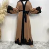民族衣類イスラム教徒の女性ファッションオープンアバヤドバイドバイトルコ高級イスラムローブアフリカンドレス着物ラマダンカフタン祈り230613