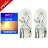 Nieuwe 10 stks Auto T10 Halogeen W5W 168 194 158 Wiggen Lampen 12 v 5 w Auto Kentekenverlichting instrument Licht Leeslampjes Klaring Lamp