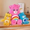 Bonecas de pelúcia 2290CM Kawaii Rainbow Teddy Bear Boneca de pelúcia travesseiro estrela vestido pirulito tecido confortável macio presentes de aniversário 230613