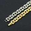 Łańcuchy biżuterii hip -hopowe pełne cZ inkrustowani kubański łańcuch Naszyjnik moda punkowy kołnierz w stylu 18k złoty kolor akcesoria
