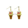 Charm Kawaii 3D Ice Cream Earrings Costume Trendy Style Woman Girl Jewelry Drop Delivery Smtgc