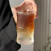 Bouteilles d'eau Coupe en verre résistant aux hautes températures Bambou Borosilicate Ice N Latte Coffee Drink