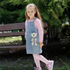 Skirts VFOCHI Girl Denim Suspender Skirt with Teddy bear Summer Children Clothes Kids Pink for Girls Jeans Overalls 210Y 230614