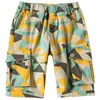 Shorts EACHIN Jungen Sommer Lose Hosen Teenager Hosen Casual Cargo Short Kinder Elastische Taille Baumwolle 230613