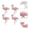 Geschirr-Sets, Flamingo-Serviettenschnalle, Ehering, Serviettenverschluss, geformte Schnallen, Hawaii-Party-Serviettenhalter