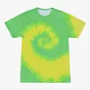 T-shirt da uomo tinte in cravatta arcobaleno ad asciugatura rapida top hip-hop a spirale traspirante T-shirt Polo FTX004 Girocollo colorato stampato vestibilità ampia