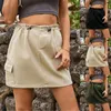 Skirts Woman High Waist Denim Skirt For Women Spring And Summer A- Line Short Mujer Faldas Saias Roupas Femininas