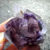 Decorative Figurines 21.1gNatural Purple Fluorite And Crystal Mineral Stone Home Decoration Ring Vein Healing Geological Teaching Specimen