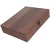 Presentförpackning av träförvaringslåda dammsäker praktisk container rustik smycken fodral retro dekor arrangör lådor