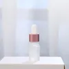Clear Frosted Glass Essential Oil Parfym Bottle Liquid Reagent Pipett Droper Bottle With Rose Gold Cap 5-100 ml WQMJN