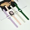 Magnetic strap suitable for Apple Watch strap 44mm 45mm 40mm 41mm 42mm 38mm silicone bracelet Ultra 49mm iWatch Series 7 8 6 5 3 SE ultra-thin silicone strap