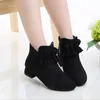 Turnschuhe Frühling Winter Kinder Leder Schuhe Mädchen Stiefel Mädchen High Heels Prinzessin Mode Blume Für Rot 230613