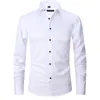 Camicie casual da uomo 6XL 7XL 8XL Camicia primavera e autunno Manica lunga Large Luxury Business Slim Tinta unita Wrinkle Free Press 230614