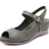 Sandálias femininas plus size retro massagem esponja boca de peixe cunha chinelos sandalias mujer sapatos femininos c