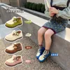 Sneakers Classic Soft Boy Girls Shoes Toddlers Casual Microfiber läder Kids Hollow Slip Wedding Flats T Rem Barn 230613