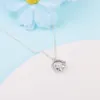 2023 New 925 Sterling Silver Sparkling Herbarium Circle & Cluster Pendant Necklaces for Women Jewelry Gift Free Shipping