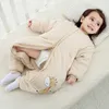Sacos de dormir algodão para bebê engrossar padrão recém-nascido roupa de cama infantil perna dividida roupas quentes de inverno R230614