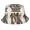 Berets Egyptian Unisex Fisherman Hats Bucket Art On Ancient Egypt Orange